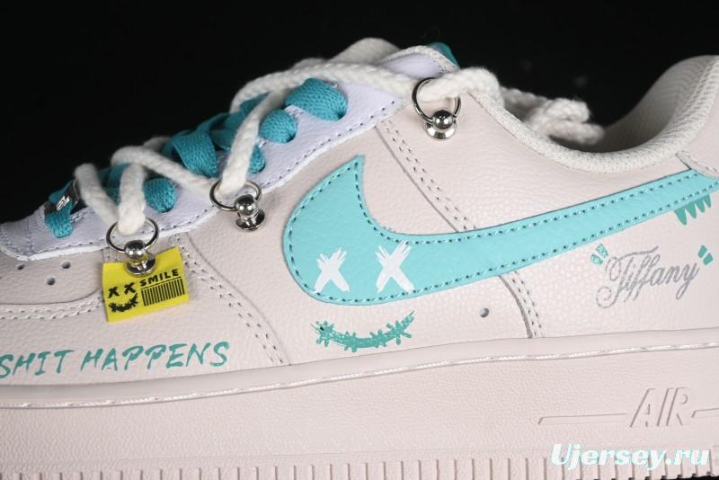 Nike Air Force 1'07 Low "Keep Smile" Casual Lace-Up Sneakers - DZ1328-112