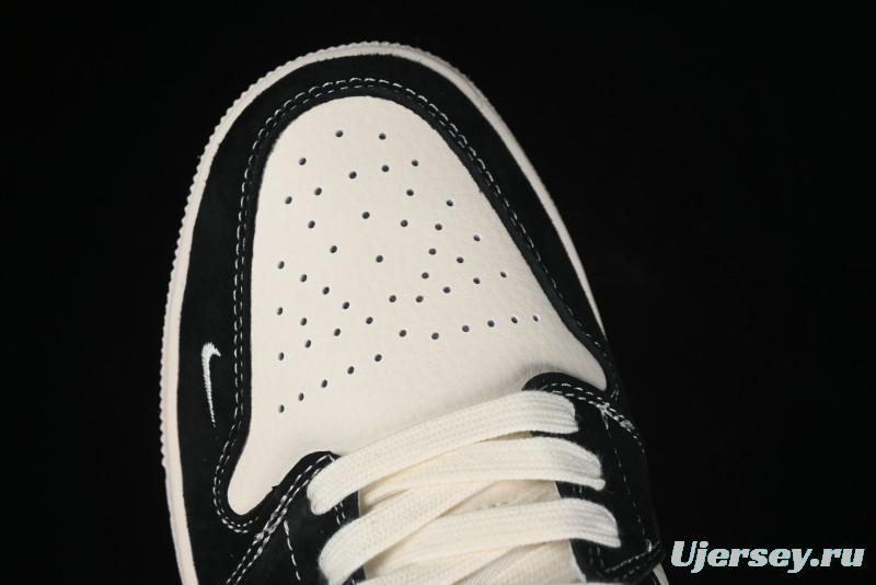 Nike Air Jordan 1 Low AJ1 Stussy Collaboration - Black White Red Label Retro Basketball Shoes - SJ9950-033