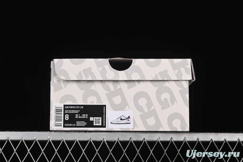 Nike Air Force 1 '07 Low Supreme Stussy Collaboration - Black Grey Red Label Low-Top Casual Sneakers - XZ6188-115