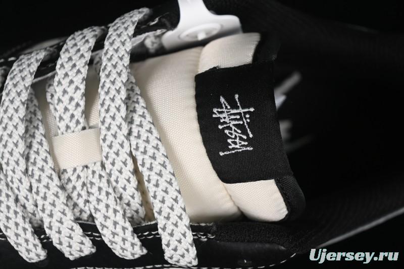 Nike Air Force 1 '07 Low Stussy Collaboration - Black Grey Casual Sneakers - XZ3328-566