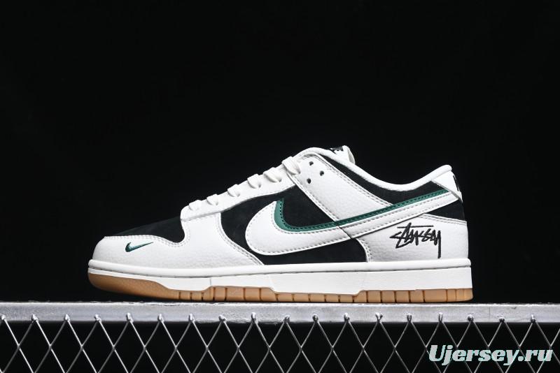 Nike SB Dunk Low Stussy Collaboration - Double Shadow White Hook Anniversary High-End Custom Low-Top Casual Skate Shoes - SF1029-406