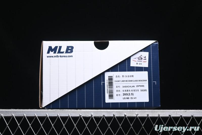 New York Yankees Chunky Liner Mid Denim Monogram Sandals with Velcro Closure - 3ASXCHL4N50GRS