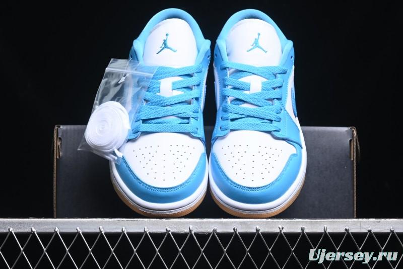 Nike Air Jordan 1 Low AJ1 White Blue Low-Top Casual Sneakers - DC0774-104