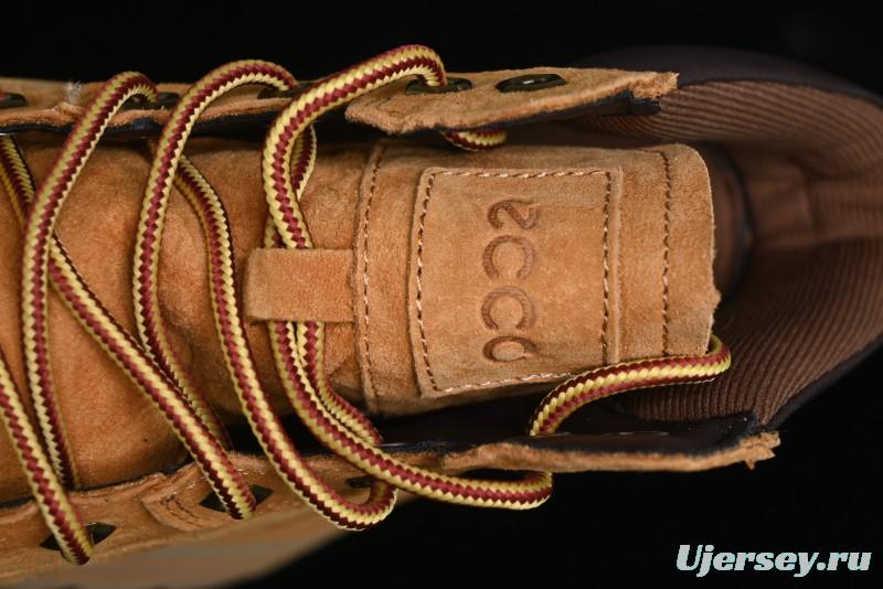 ECCO Exostrike Series Work Leather Anti-Slip Platform Boots - 63890801003