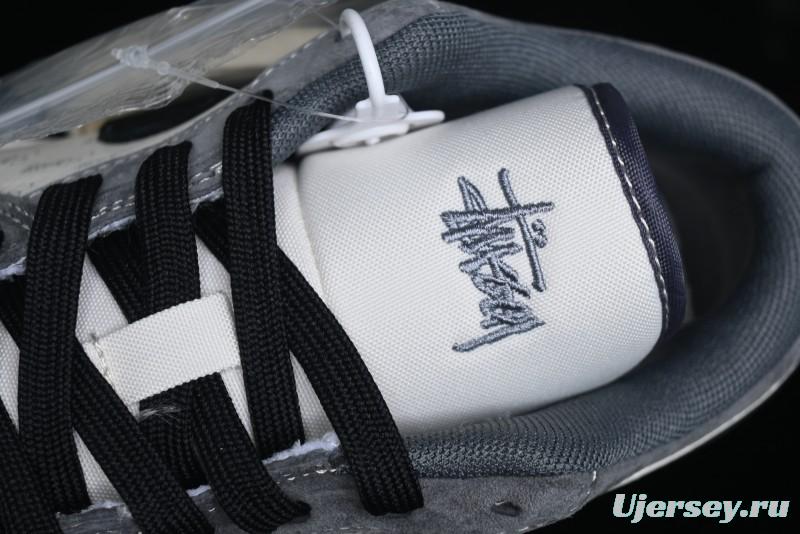 Nike Air Jordan 1 Low Stussy Collaboration Pig Grey Black Swoosh Custom Retro Basketball Shoes - SJ9950-029