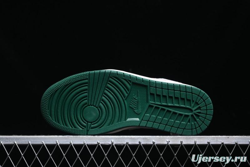 Nike Air Jordan 1 Low AJ1 Bape Collaboration - Full Pig Eight Green Grey Retro Basketball Shoes - DM9188-009