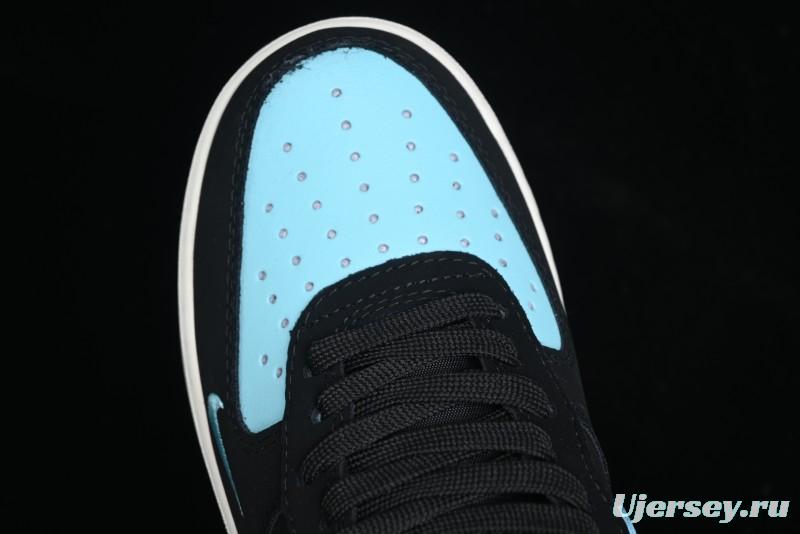 Nike Air Force 1 '07 Low Stussy Collaboration - Black Tiffany Low-Top Casual Sneakers - KK1988-030