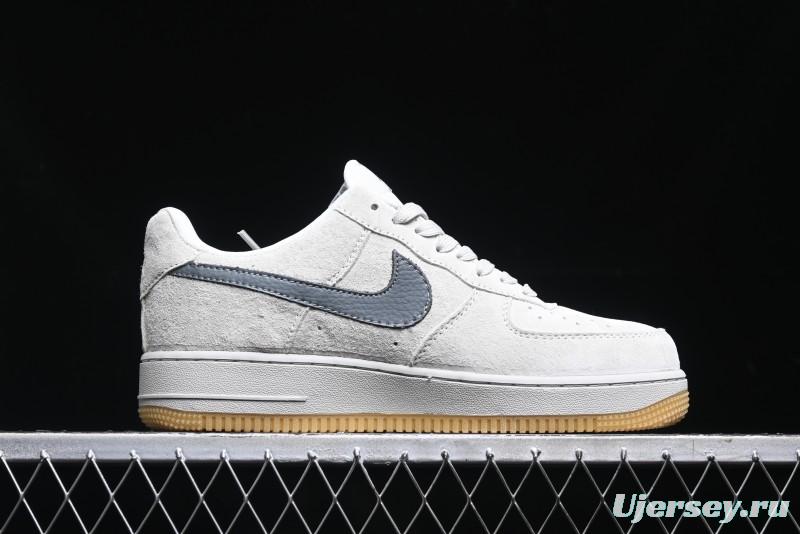 Nike Air Force 1 '07 Low Ghostface Collaboration - Light Grey Pigskin Low-Top Casual Sneakers - DF0188-022