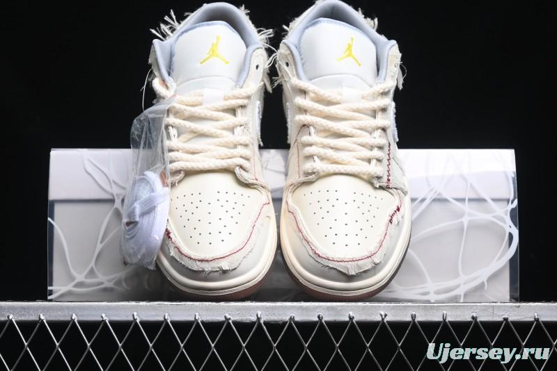 Nike Air Jordan 1 Low AJ1 Panda Prank Qixi Themed Retro Basketball Shoes with Special Graffiti Design - FZ5046-041