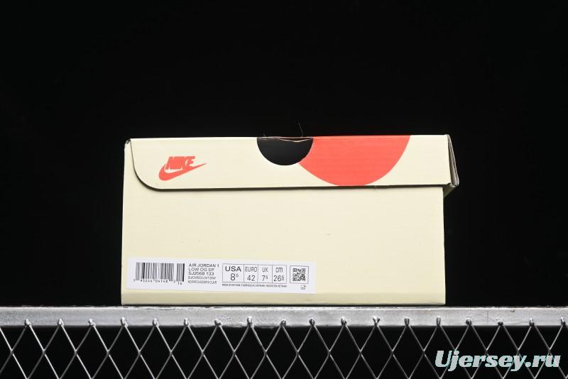 Nike Travis Scott x Fragment Design x Air Jordan 1 Low OG SP AJ1 Sneakers - SJ2068-133