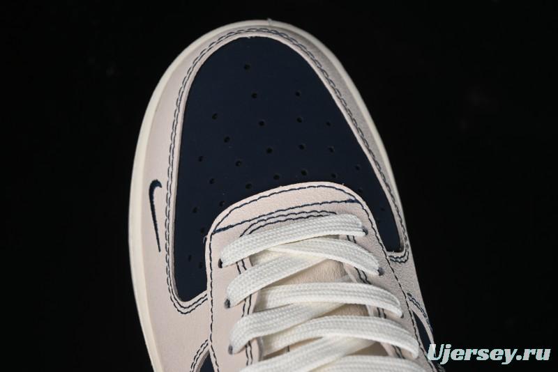 Nike Air Force 1 '07 Low Dior Collaboration - Light Blue Knit Swoosh Low-Top Casual Sneakers - KK1988-012