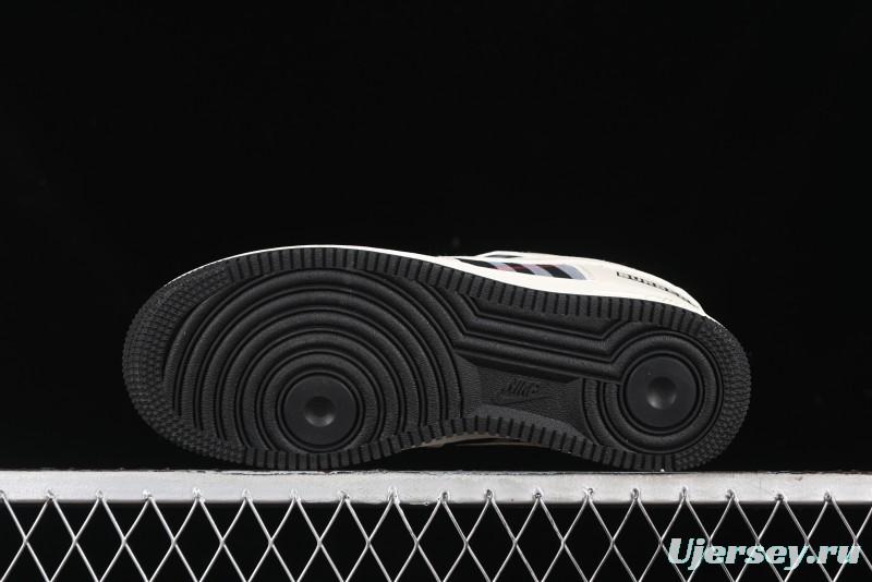 Nike Air Force 1 '07 Low Burberry Collaboration - White Black Check Low-Top Casual Sneakers - DF0180-005