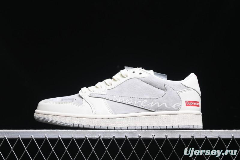 Nike Travis Scott x Fragment Design x Air Jordan 1 Low OG SP AJ1 Collaborative Sneakers - XS3086-004