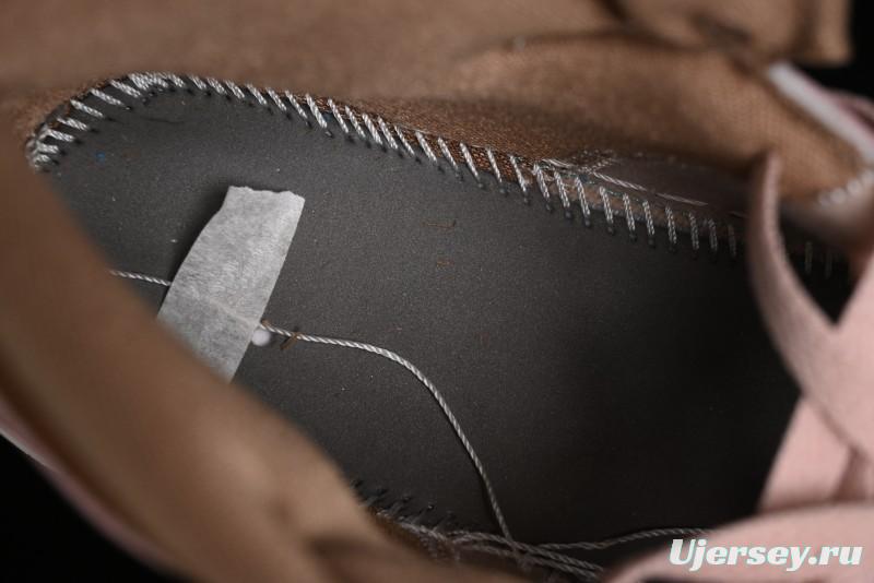 Nike Air Jordan 1 Mid AJ1 Basketball Shoes in Khaki Pink - BQ6472-620