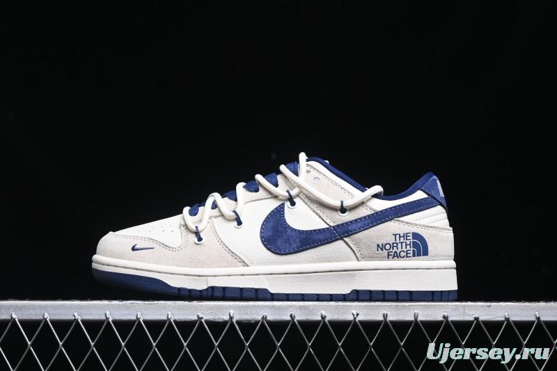 Nike SB Dunk Low The North Face Series - Strap Pig Eight Dark Blue Hook Anniversary High-End Custom Low-Top Casual Skate Shoes - DM6868-001