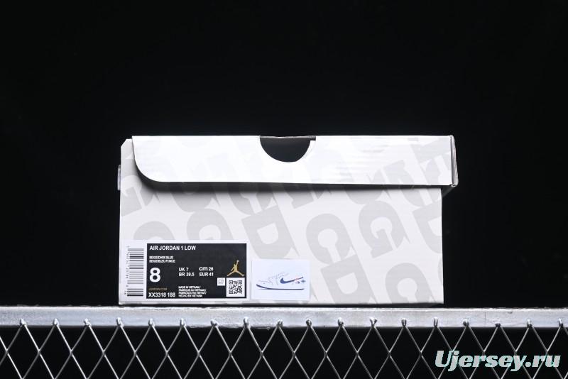 Nike Air Jordan 1 Low Supreme x The North Face Retro Basketball Shoes - XX3318-188