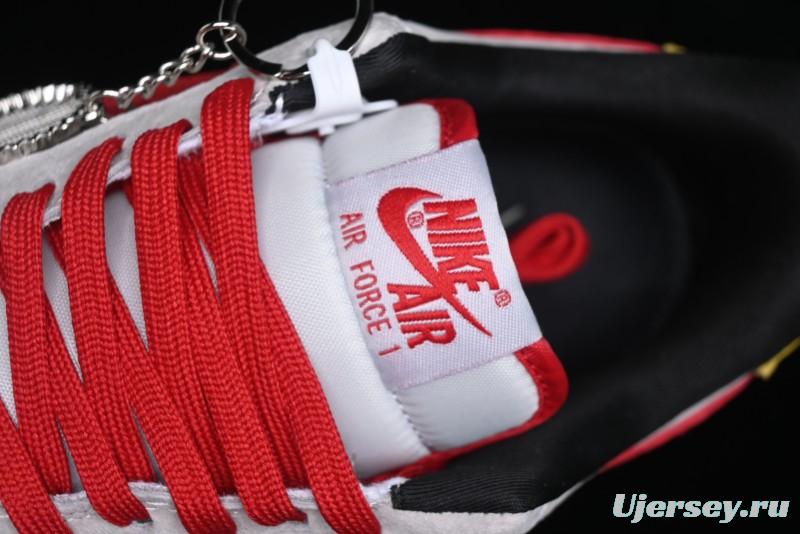 Nike Air Force 1 '07 Low Halloween Collaboration - Red Grey Pig Version Low Top Casual Sneakers - KK1988-020