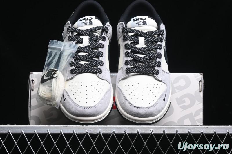 Nike SB Dunk Low The North Face Collaboration - Grey Black Double Swoosh Anniversary Custom Low-Top Casual Skate Shoes - XX3168-108