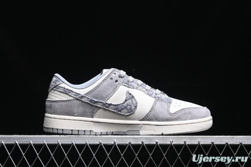 Nike SB Dunk Low Dior Stone Island Triple Collaboration Woven Grey Hook Anniversary High-End Custom Low-Top Casual Sneakers - DM6868-006