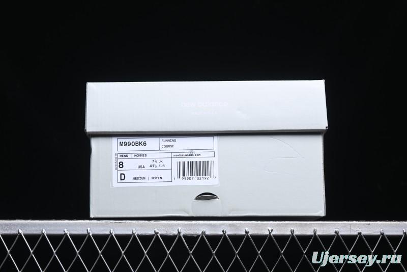 New Balance 990 Series High-End Made in USA Retro Casual Running Shoes - M990BK6