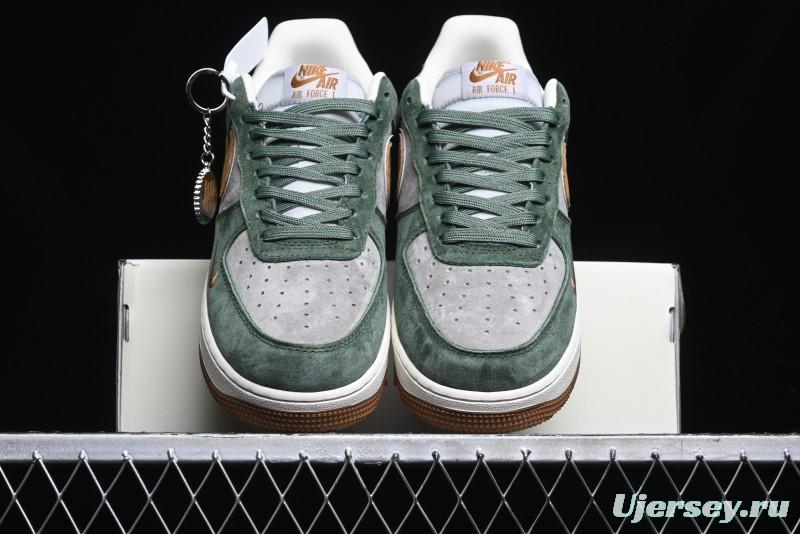 Nike Air Force 1 '07 Low UN Collaboration - Moss Green Low-Top Casual Sneakers - KK1988-022