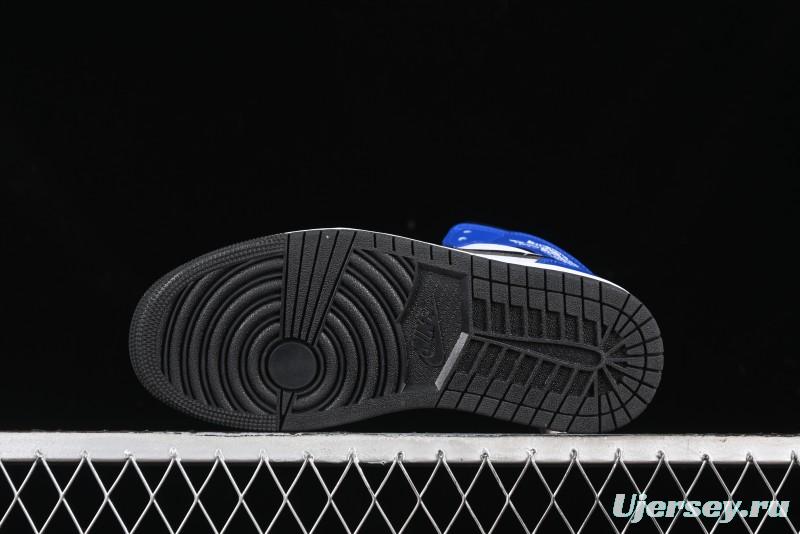 Nike Air Jordan 1 Mid AJ1 Basketball Shoes White Blue - DQ8423-402