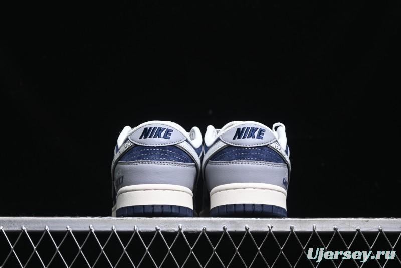 Nike SB Dunk Low Gucci Collaboration - Small Bee Pattern White Swoosh Anniversary High-End Custom Low-Top Casual Sneakers - FC1688-195