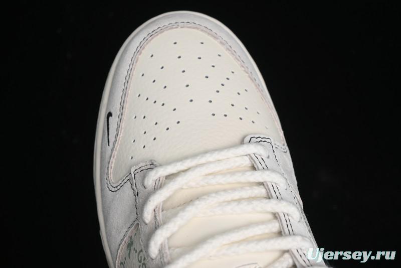 Nike SB Dunk Low Gucci Collaboration - Bumblebee Series Grey Black Hook Anniversary High-End Custom Low-Top Casual Skate Shoes - MM1089-029