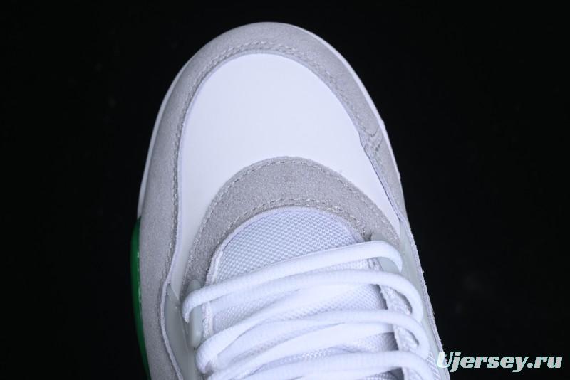 Nike Air Jordan 4 Remastered AJ4 Retro Sneakers in White Green with Gum Sole - FQ7939-103