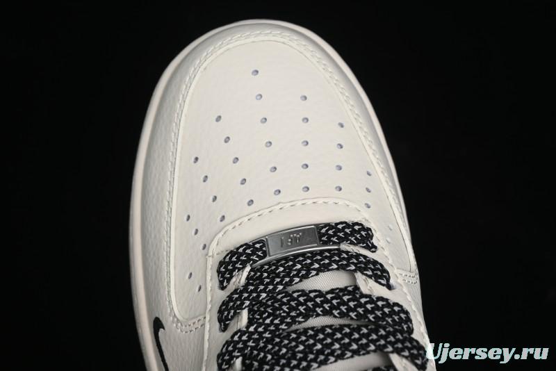 Nike Air Force 1 '07 Low Stussy Collaboration - Black Sail Metallic Silver - XZ3328-506