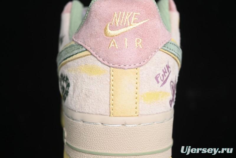 Nike Air Force 1 '07 Low Peach Trees Christmas Eve Limited Custom Casual Sneakers - CD1212-777
