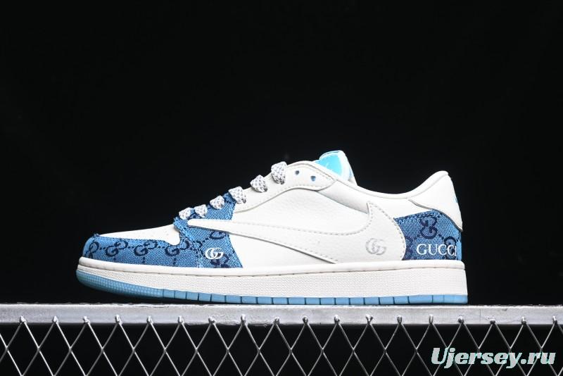 Nike Travis Scott x Fragment Design x Air Jordan 1 Low OG SP AJ1 Retro Sneakers - XZ1658-001