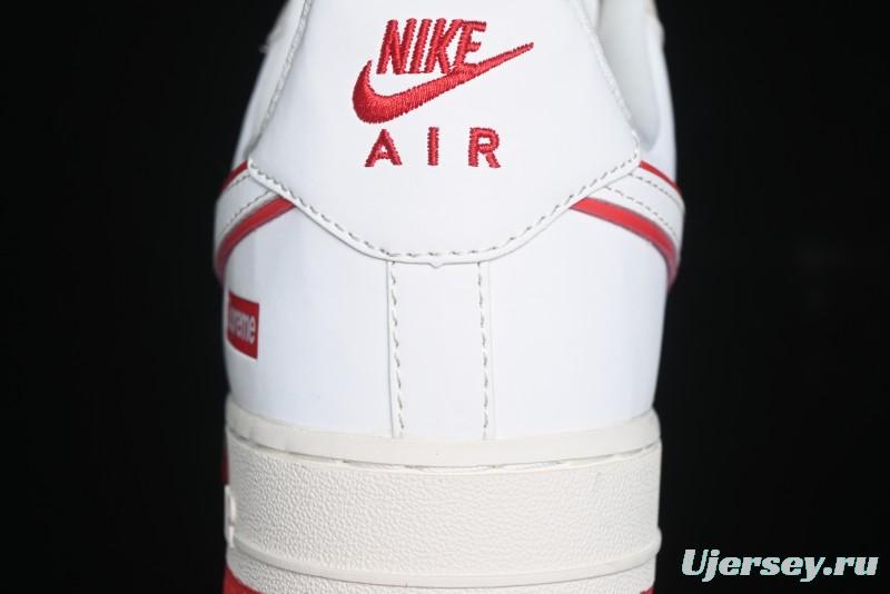 Nike Air Force 1 '07 Low Supreme Casual Sneakers in White/Red - DF0188-011