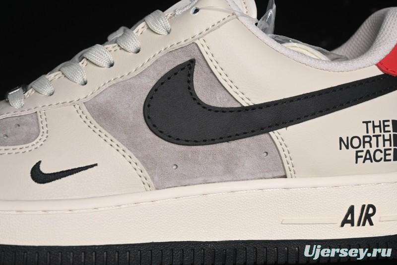 Nike Air Force 1 '07 Low The North Face Collaboration - Beige Black Red Sole Low-Top Casual Sneakers - XZ6188-309