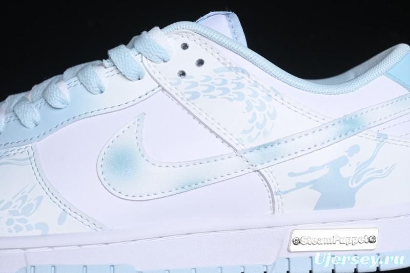 Nike Dunk Low Year of the Dragon Limited Edition Imperial Blue and White Porcelain Low-Top Casual Sneakers - DV0833-104