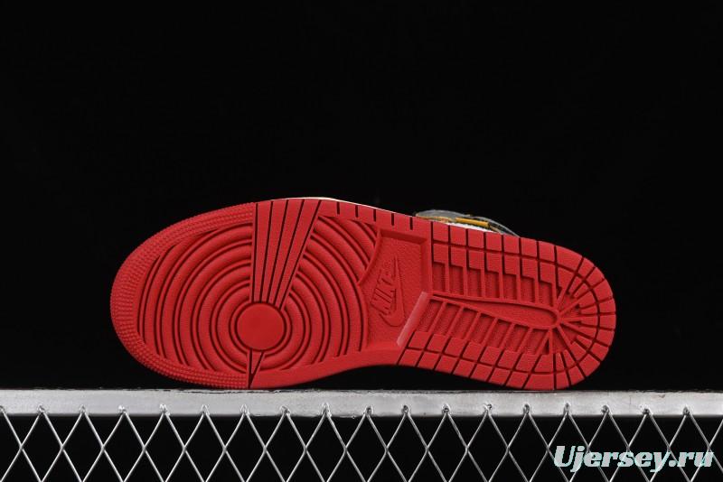 Nike Union x Air Jordan 1 Retro High Basketball Shoes with Chicago-Inspired Colorway - HV8563-600