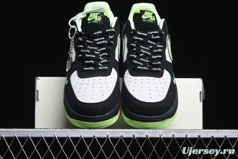 Nike Air Force 1 '07 Low Supreme Collaboration - Night Glow Low-Top Casual Sneakers - DF0188-009