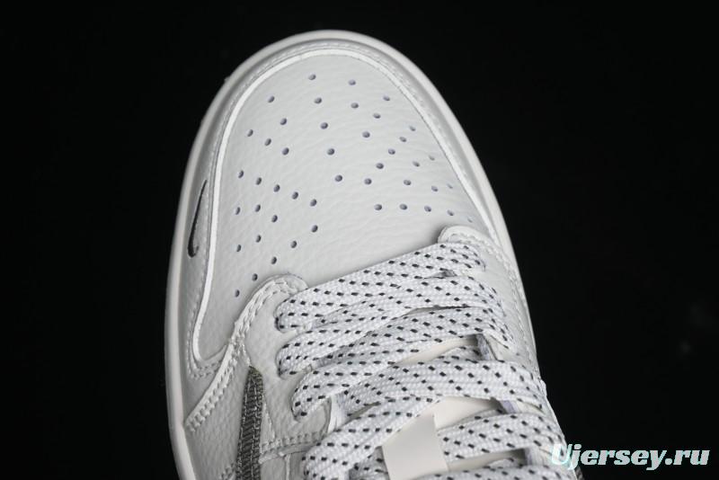 Nike Travis Scott x Fragment Design x Air Jordan 1 Low OG SP AJ1 Supreme Collaboration - Light Beige White Low Top Casual Sneakers - JH6088-609