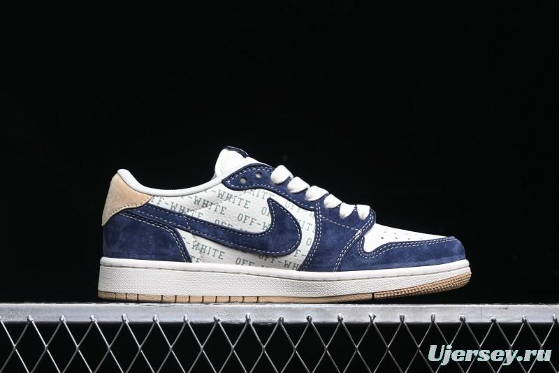 Nike Travis Scott x Fragment Design x Air Jordan 1 Low OG SP AJ1 Retro Sneakers - SJ2068-110