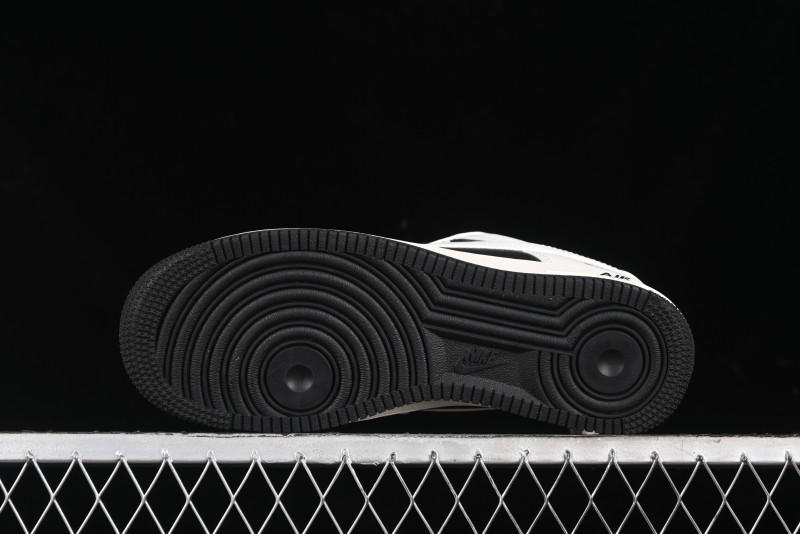 Nike Air Force 1 '07 Low Burberry Collaboration - Black White Patchwork Casual Sneakers - BB8588-227