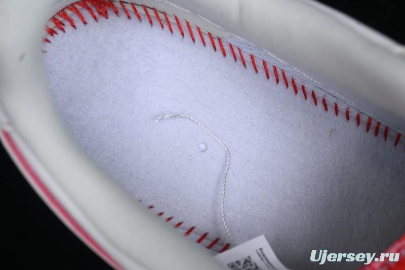 Nike Air Force 1 '07 Low Supreme Casual Sneakers in White/Red - DF0188-011