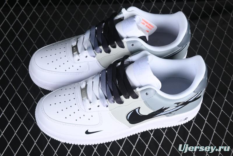 Nike Air Force 1 '07 Low Hand-Painted Broken Hook Casual Sneakers - CV2288-011