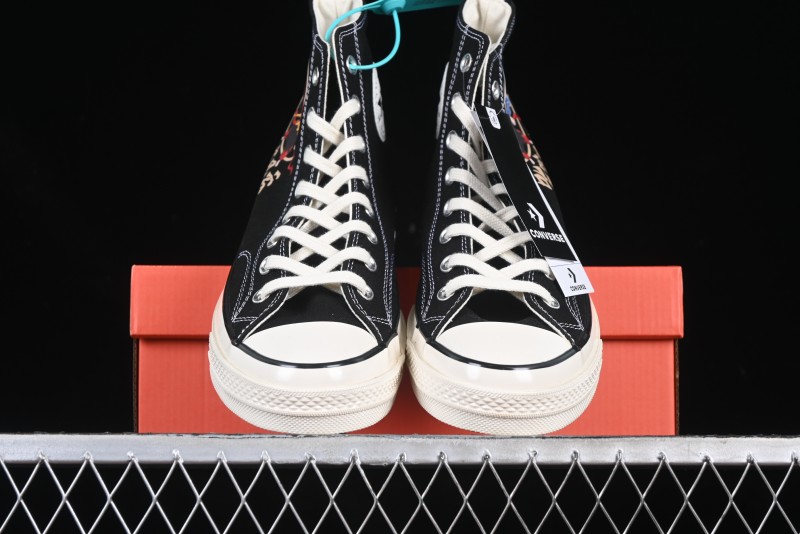 Converse Chuck 1970s High-Top Casual Canvas Sneakers with Classic Graffiti Limited Edition Three-Star Logo - 162050C