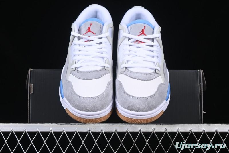 Nike Air Jordan 4 Remastered Retro Sneakers in White Blue - FQ7939-104