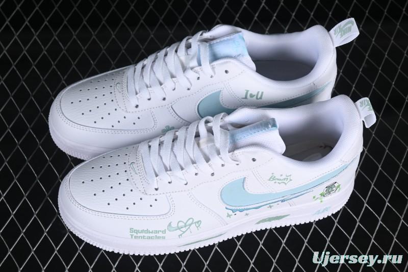 Nike Air Force 1'07 Low "Octopus Brother" SpongeBob Comic Series Squidward Middle East Casual Sneakers - FB8971-060