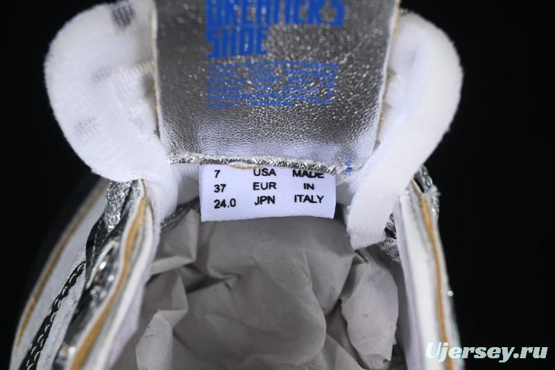 Golden Goose Marathon Silver Comfortable Low-Top Lifestyle Sneakers - X.E5