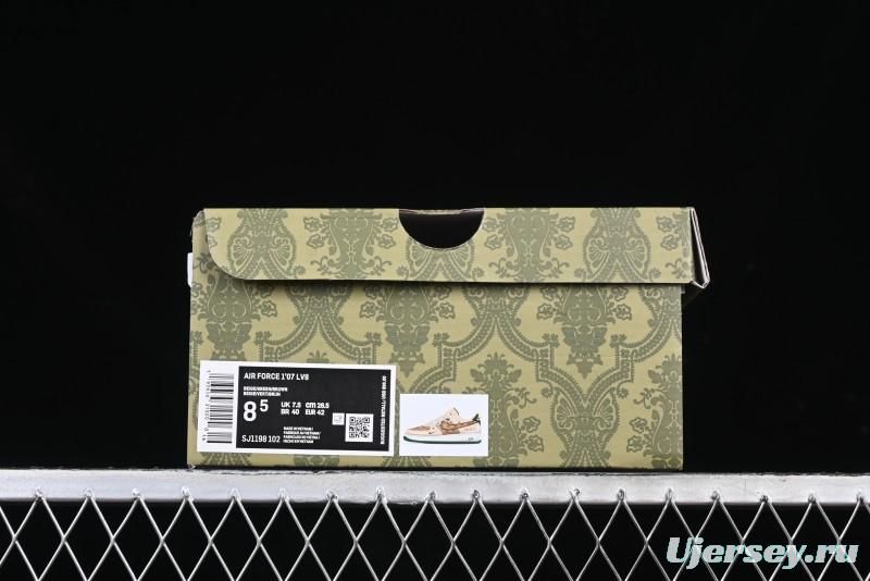 Nike Air Force 1 '07 Low Gucci Collaboration Lace-Up Low-Top Casual Sneakers - SJ1198-102