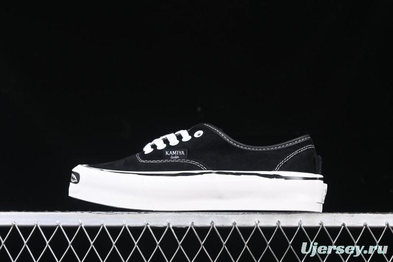 Kamiya Vulcanize Sneaker 23AW High-End Line Mihara Yasuhiro Dissolve Black White Suede Casual Low-Top Canvas Shoes - M.C3
