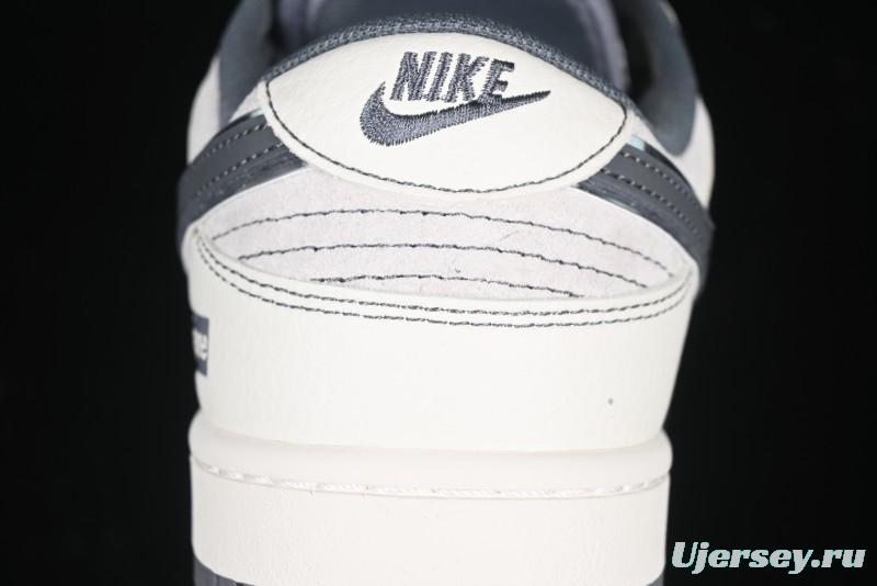 Nike SB Dunk Low Supreme Anniversary Customized Casual Skate Shoes with Double Mini Swoosh - XX3168-303