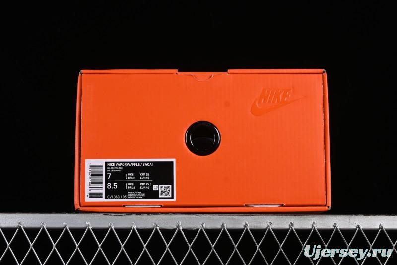 Nike Sacai VaporWaffle 3.0 Deconstructed Sneakers with Overlapping Swoosh and Double Tongue - CV1363-105